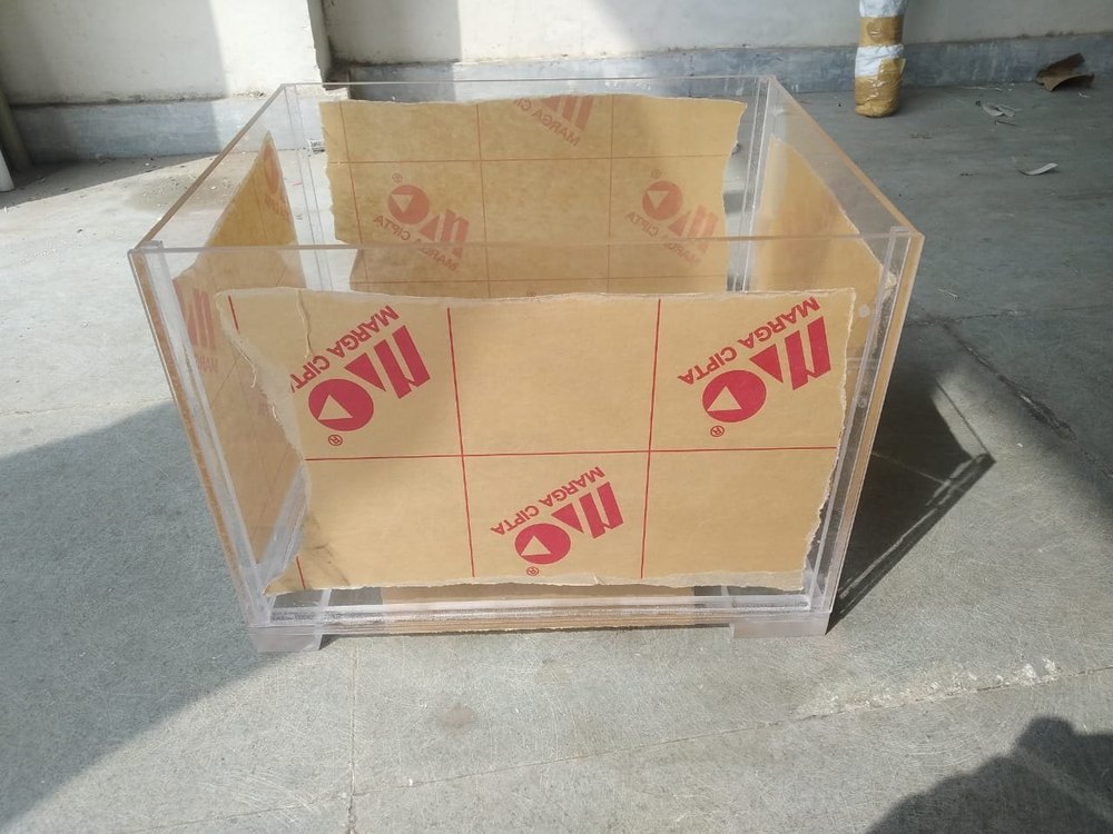 Clear Square Acrylic Box (Solid Box For Oil Collector), For Industrial, Commercial And Home, 5mm img