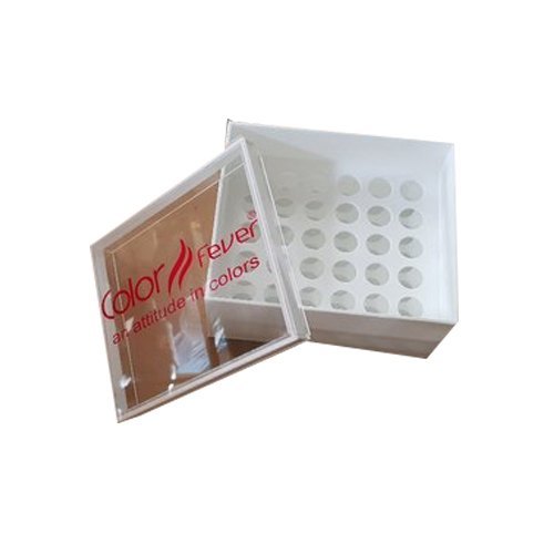 White & Transparents Lipstick Display Acrylic Box 1, 3 Mm, Rectangular