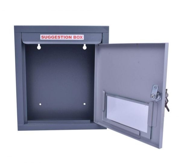 MS Square Wall Mount Suggestion Complaint Box, Dimension: 13x11x3