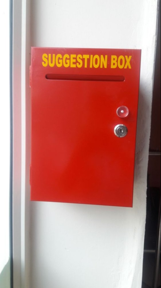 Red Metal Suggestion Box, Size: 10 X 8 X 5 Inch