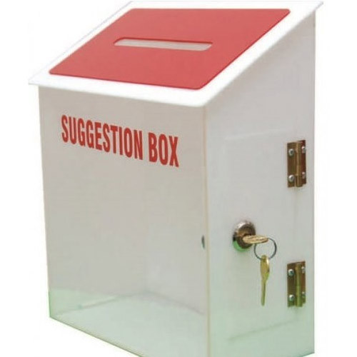 Acrylic Suggestion Box, Size: 300 (l) X 110 (b) X 350 (h) Mm img