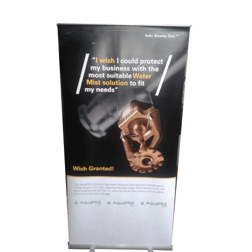 Silver Aluminium Roll Up Banner Standee, For Advertising, Size: 3 X 6 Feet (height)