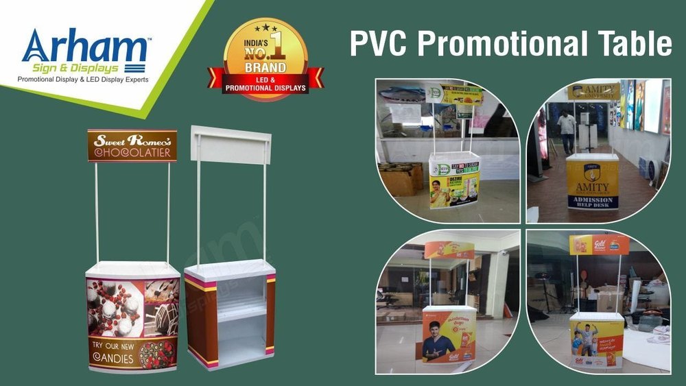 Outdoor And Indoor PVC Promotional Table, For Promotion And Branding, Size: 2.5ft X 7ft