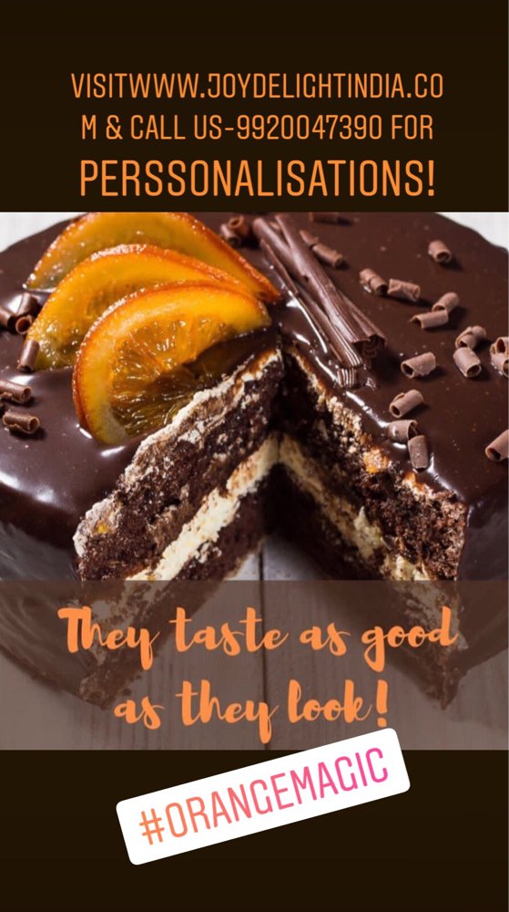 Round Orange Chocolate Cake img