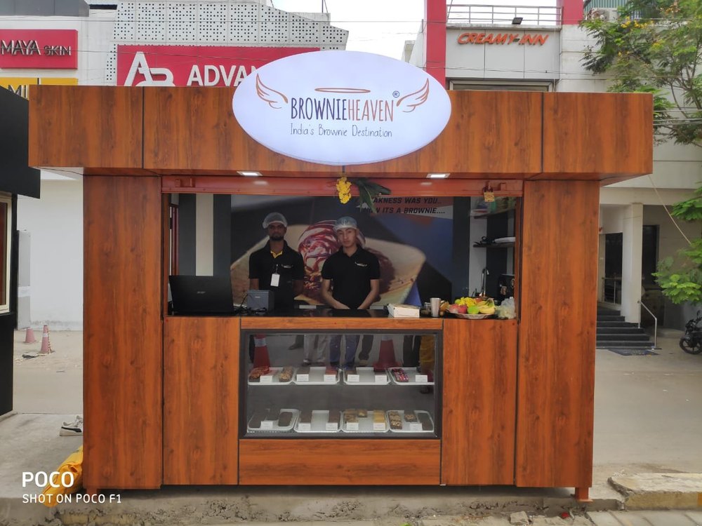 MS Modern Modular Portable Retail Kiosk, For Food Plaza, Hotel Etc, Size: 8x8 Feet
