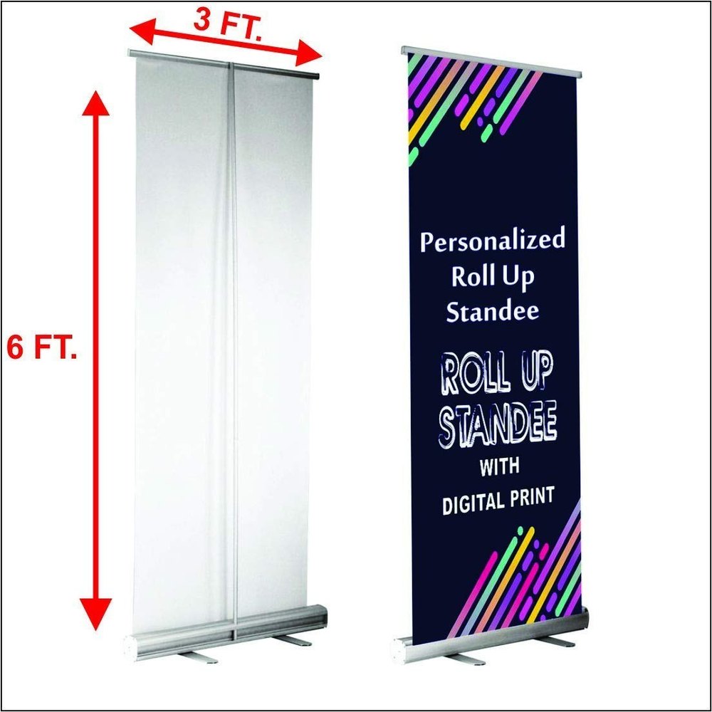Display Stand Aluminium Roll Up Standee, For Banner Display
