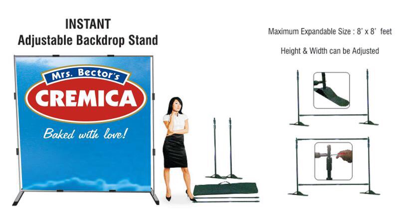 Adjustable Backdrop Stand, Size: 8x8 feet Maximum