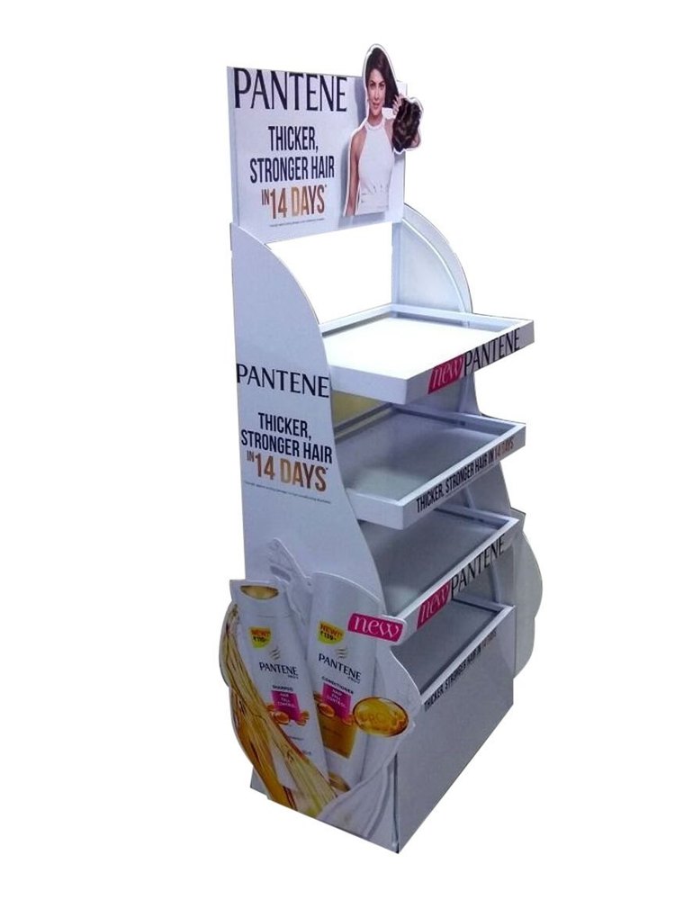 Cardboard Shampoo Display Rack, For Advertisement