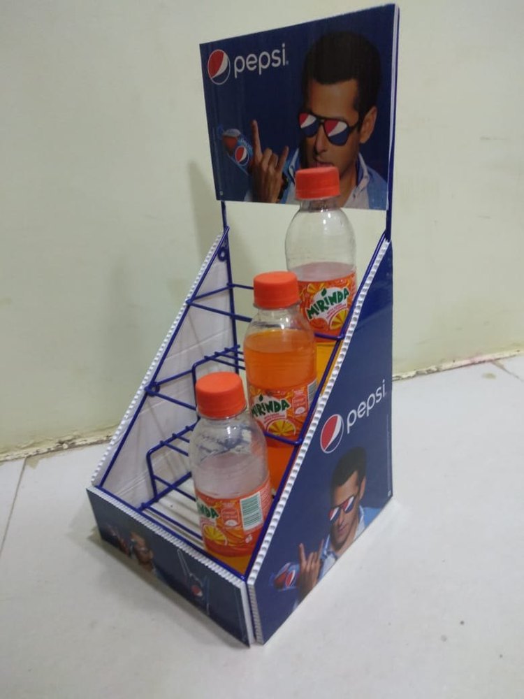Metal Cardboard Counter Display Stand, For Promotional