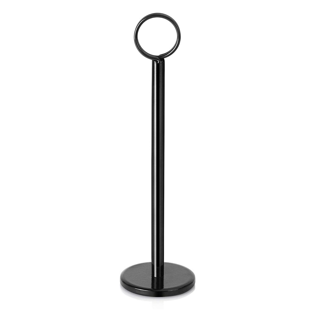 Black Color Stainless Steel Table Stand Menu Card Holder