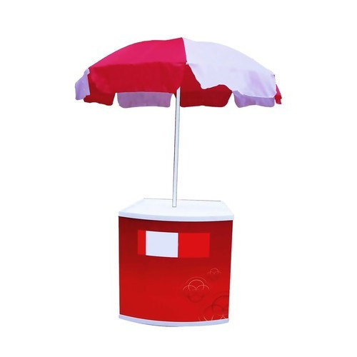 ABS Plastic Promo Table With Umbrella, For Advertising