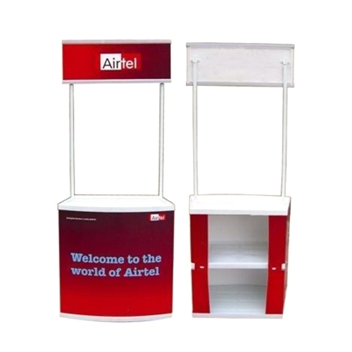 White ABS PVC Structure, ABS PBC Promotional Advertisement Table, Size: 2.5\'x3\'