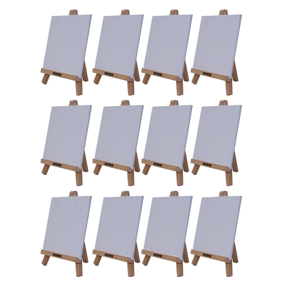 Set of 12 Roger & Moris Mini \'A\' Easel 10 with Canvas for School