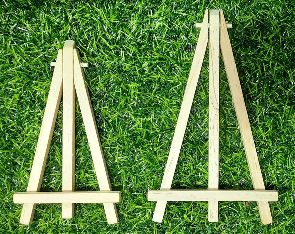 Mini Wood Display Easel Stand Natural Craft Table Stand Combo Of 6 X 3.5 And 7.5 X 4.5