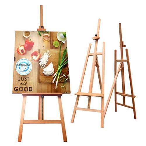 Cefforts India Natural wood Wooden Easel Stand, For Display, Thickness: 1.5inch