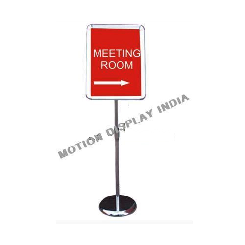 Metal Powder Coated Meeting Display poster Stand, For Advertisement, Size: 80x200cm