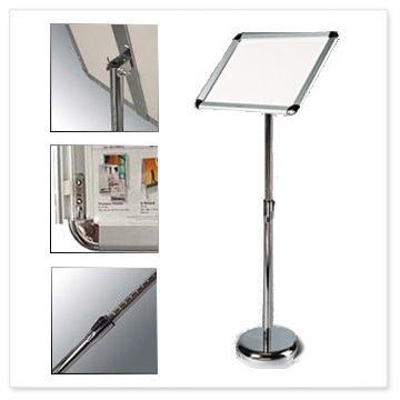 Silver Poster Stand, For Indoor, Size: A4, A3