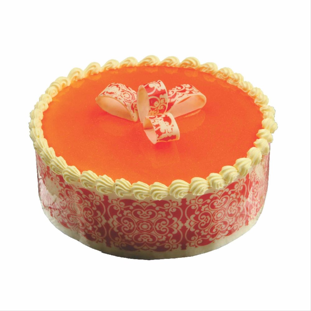 Round Orange Velvet Cake