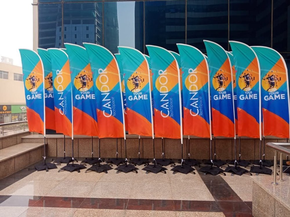 Polyester Advertising Flag Banner, For Promotional, Size: 8 Feet
