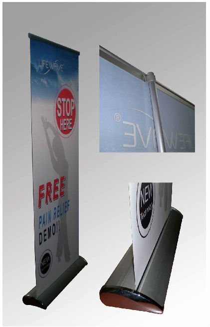 Polyester White Printed Poster Display Standee for Promotional