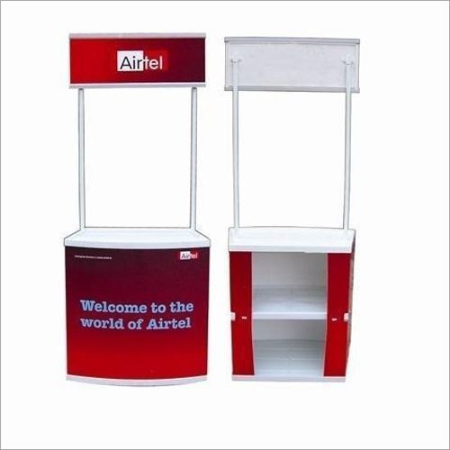 Red and White PVC Plastic Promotional Display Booth, For Advertising, Size: 32.5 X 20 X 78 Inch
