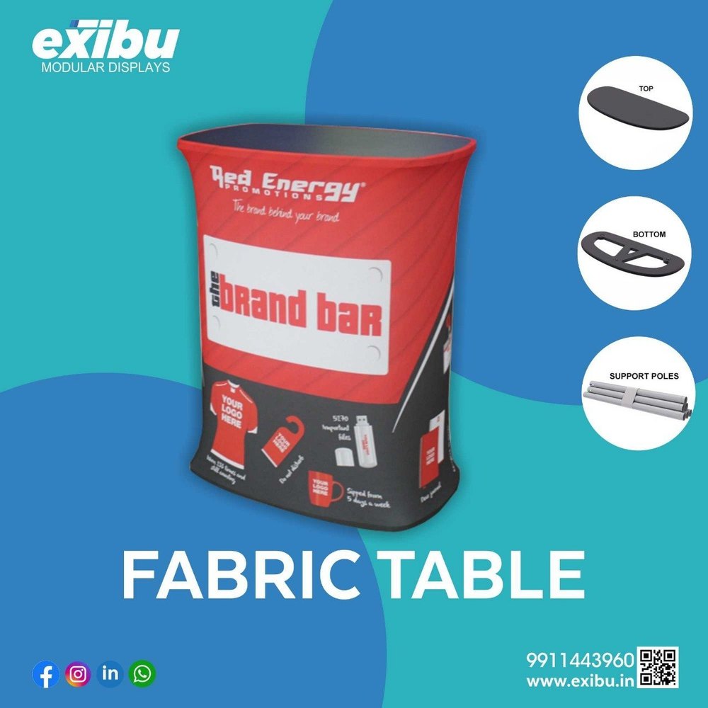 Portable Tension Fabric Pop Up Table