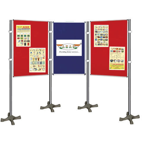 Red, Blue & Green Exhibition Board with Pedestal Stand, For School, College And Office