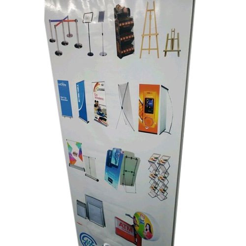 Polished Polyester (Banner) Scrolling Banner Stand, Size: 2 X 5 Feet