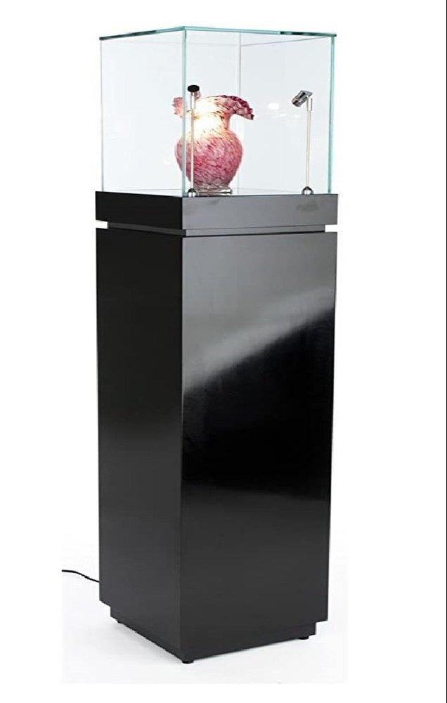 10 Pedestal Display Museum Display Cases, Locking Acrylic Top