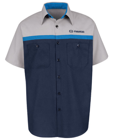 Blue Blended Worker Uniform Shirt, Model Name/Number: MS100