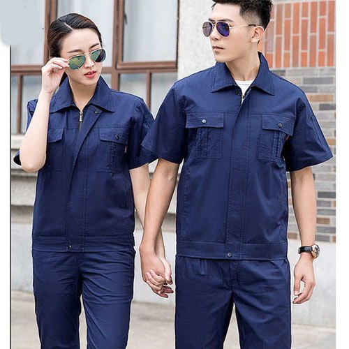 Blue Garage Workshop Mechanic Uniforms, Size: S-XXL