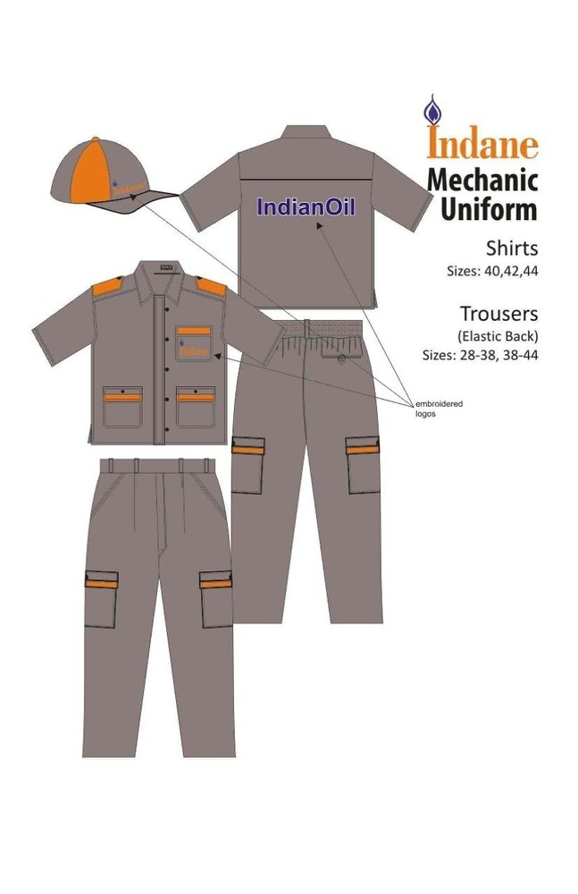 Trovin Plain Indane Gas Mechani Boy Uniform