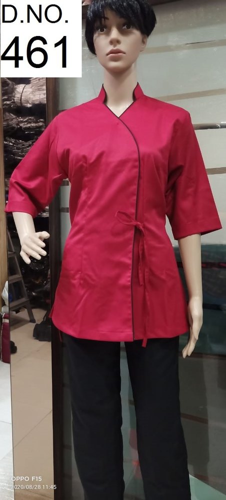 Cotton Women Spa Uniform For Ladies, Size: Medium