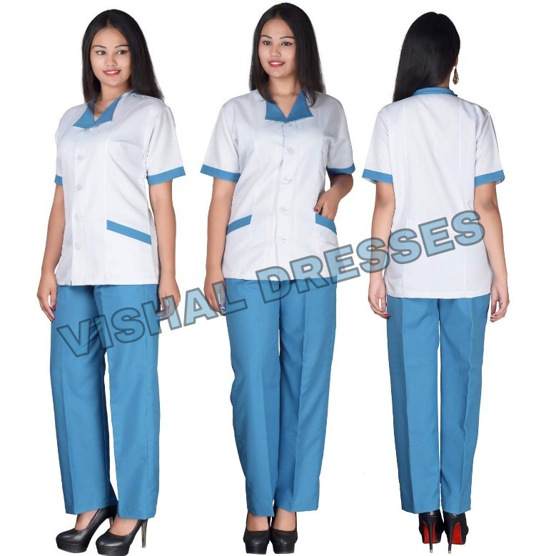 Blue And White SPA Uniform