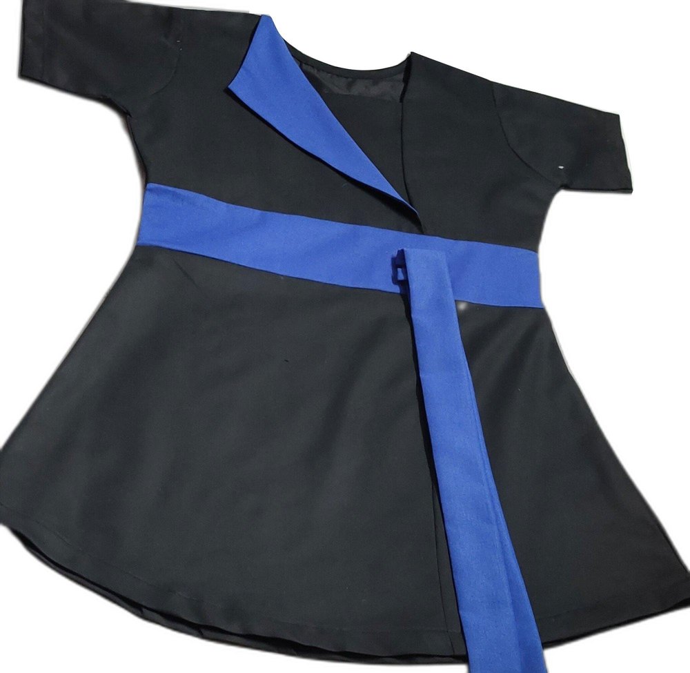 Black and Blue Women Ladies SPA Uniform, Size: Medium