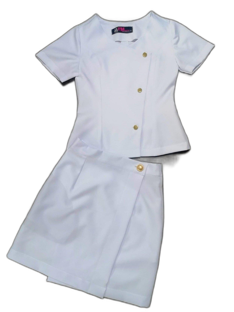 Women White Plain SPA Uniform, For Hospital, Size: Medium