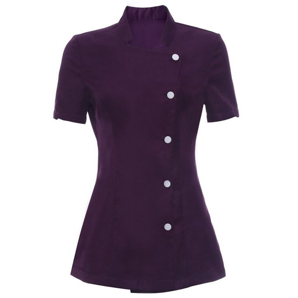 Purple Polyester Ladies SPA Uniform