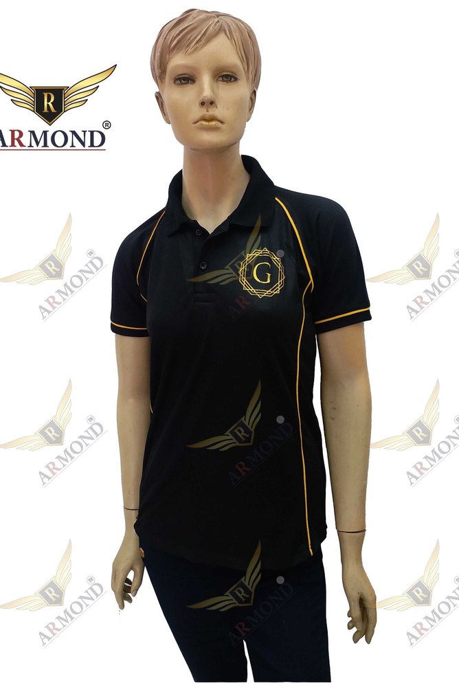 Polo Half Sleeve Armond Ladies SPA Uniform T Shirt, Size: Medium, Plain