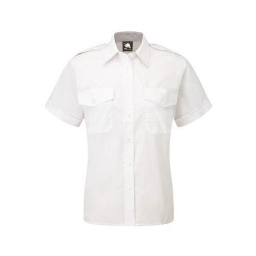 White Premium Half Sleeves Ladies Pilot Shirt, Size: Medium And Large