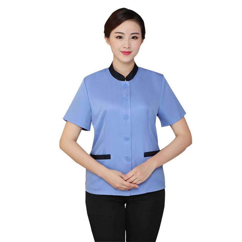 Dk Uniforms Women Sky Blue Female Housekeeping Uniform, For Hotel Usage