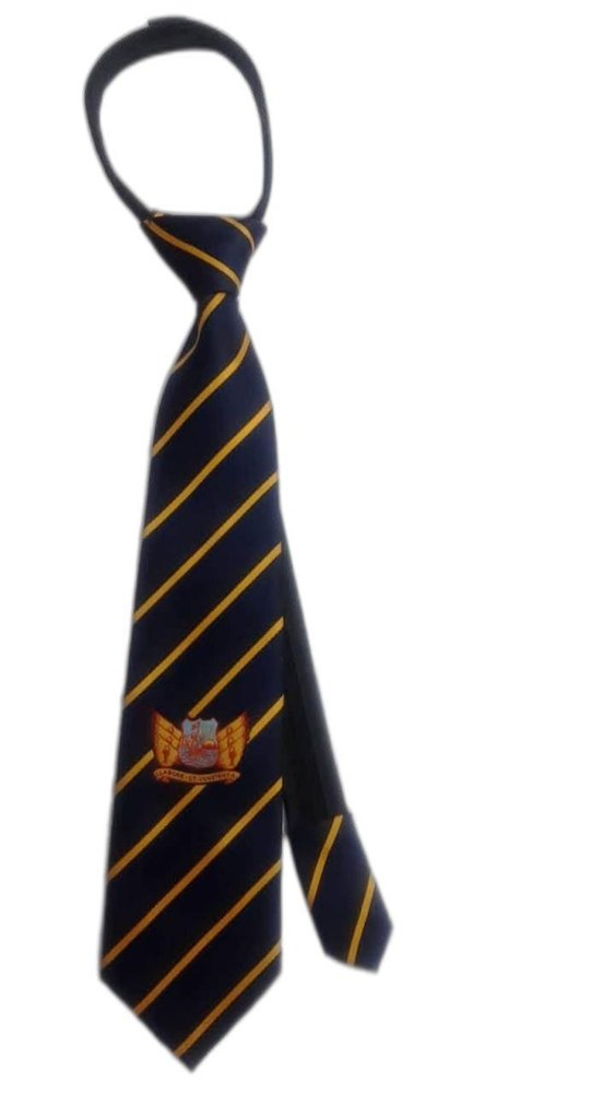 Hosiery Black And Yellow Logo School Tie