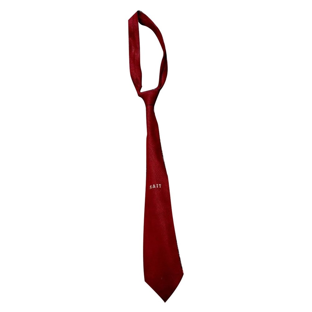 Cotton Plain Red School Tie, Size: Medium