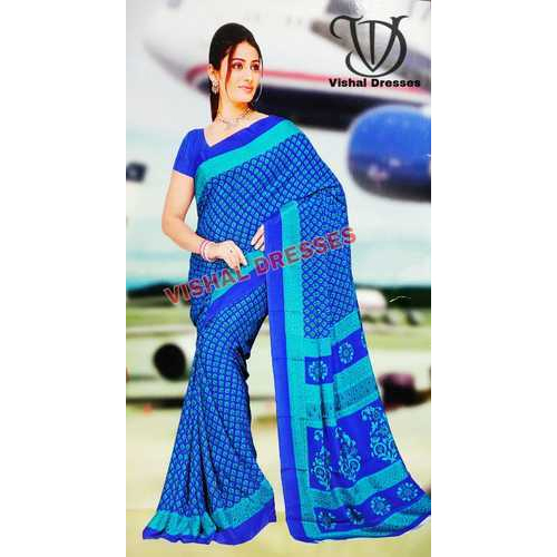 Casual Wear Printed Uniform Saree, 6.3 M (with Blouse Piece)