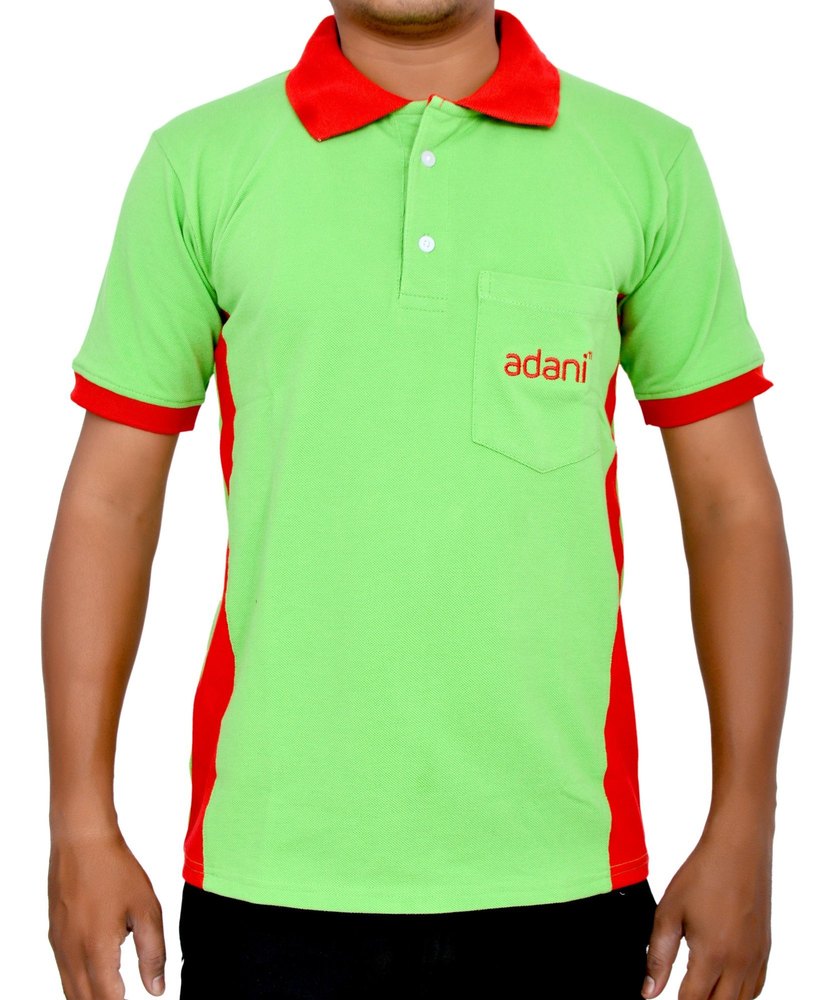 Office Wear Poly Cotton Logo T Shirt, Size: Medium