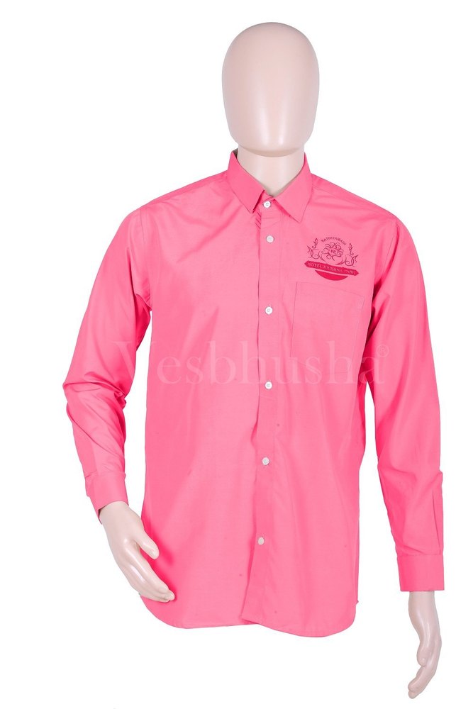 Plain Cotton Corporate Shirt With Logo, Full sleeves