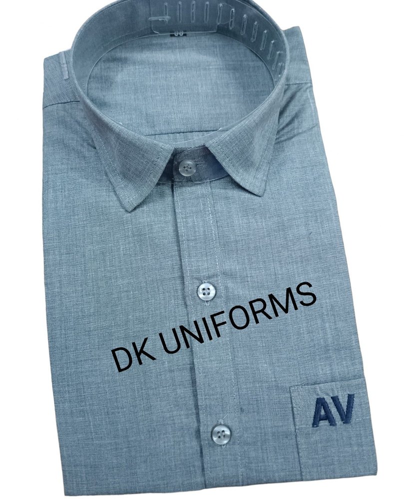 Plain Poly Cotton Formal shirt Grey colour, Full sleeves