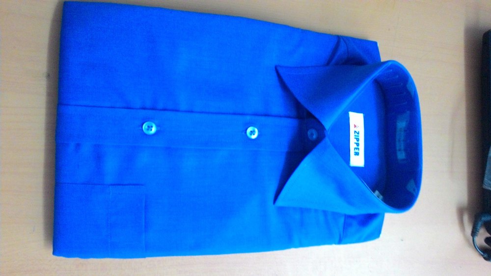 Blue Cotton Men Corporate Formal Shirt, Size: Small