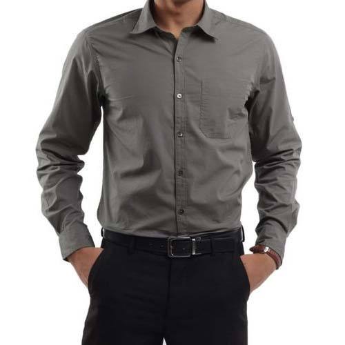 Plain/Solid Cotton Executive Formal Shirt, Full or Long sleeves