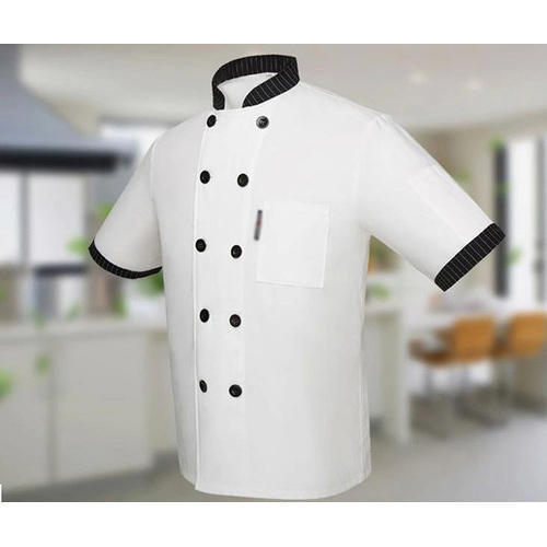 White Polyester Chef Coat, For Hotel, Restaurant, Size: Medium