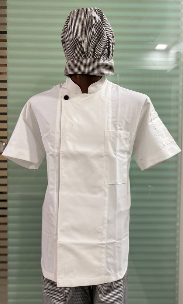 Gabardine Mens White Chef Coat, For Hotel